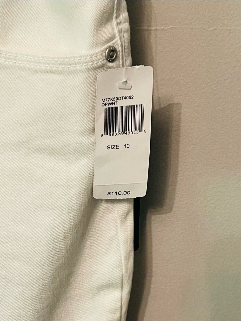 NYDJ Marilyn Straight Mini Boot White High Rise Jeans Size 10 - Picture 7 of 9